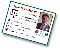 Independent candidate Stephen 'the Ref' Manning